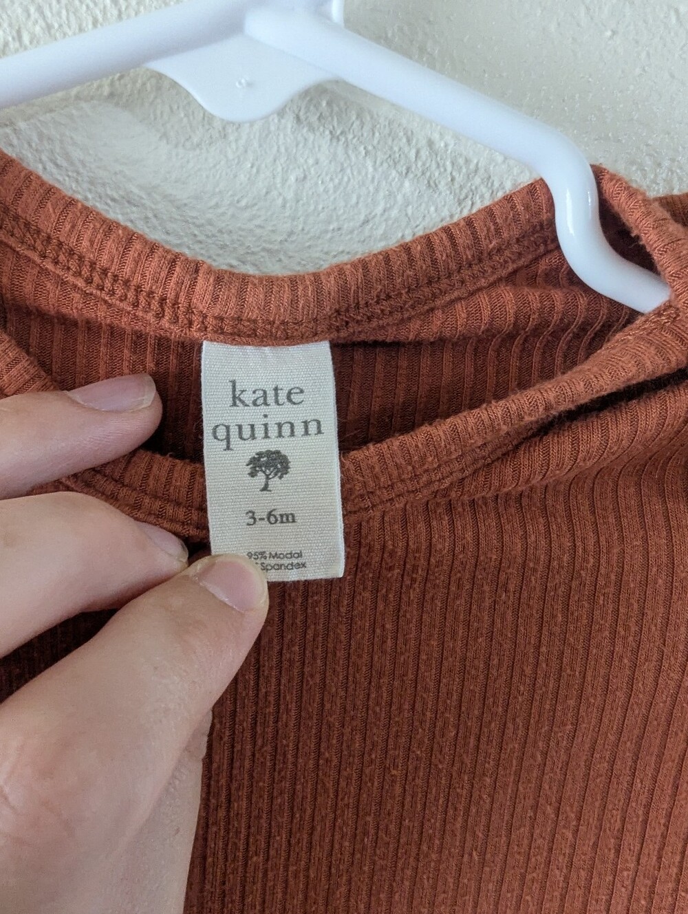 KQ Rust Ribbed Pajamas - Picture 3 of 4